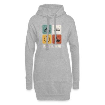 Panneaux vintage de randonnée - Sweat-shirt à capuche long Femme - gris chiné - Devant