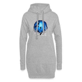 L’océan appelle le plongeur des profondeurs le requin-baleine - Sweat-shirt à capuche long Femme - gris chiné - Devant