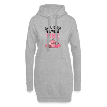 Citrouille de soutien au cancer d’octobre - Sweat-shirt à capuche long Femme - gris chiné - Devant