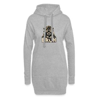 Mec, raton laveur avec des lunettes de soleil - Sweat-shirt à capuche long Femme - gris chiné - Devant