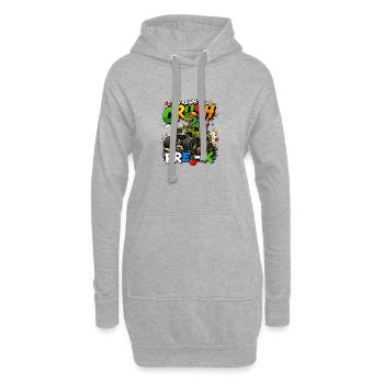 Maternelle de Monster Truck T-Rex - Sweat-shirt à capuche long Femme - gris chiné - Devant