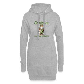 Gärtner Gans Therapie wird überbewertet - Hoodie-Kleid - Grau meliert - Vorne