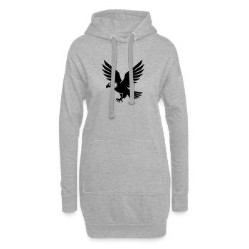 Eagle Bird en mode vol - Sweat-shirt à capuche long Femme - gris chiné - Devant
