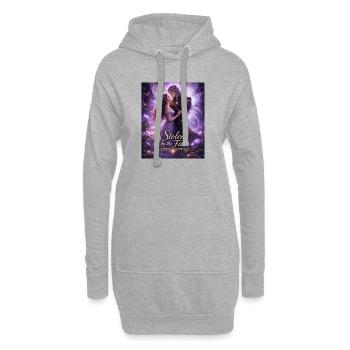 Volé par les fées - Sweat-shirt à capuche long Femme - gris chiné - Devant