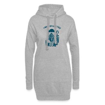 Je me suis réveillée comme ça - Kafka - Sweat-shirt à capuche long Femme - gris chiné - Devant