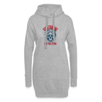 Trop réfléchir - Sweat-shirt à capuche long Femme - gris chiné - Devant