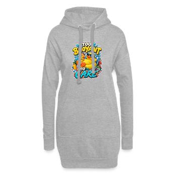 Trop léger pour s’en soucier Comic Détendu de la piscine à canards - Sweat-shirt à capuche long Femme - gris chiné - Devant