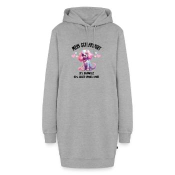 Cocker Spaniel Pastel Herzen Schlafshirt - Hoodie-Kleid - Grau meliert - Vorne - AI Model Female 172 light (172cm)