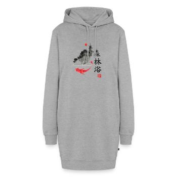 japan Otaku japanisch anime asiatisch - Hoodie-Kleid - Grau meliert - Vorne - AI Model Female 172 light (172cm)