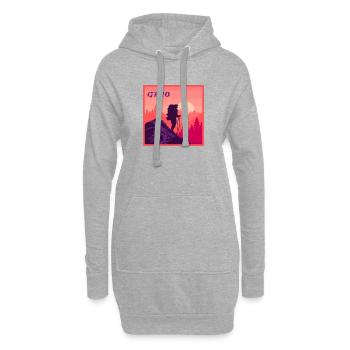 GR20 Grande Randonnée Corse trekking marche - Sweat-shirt à capuche long Femme - gris chiné - Devant