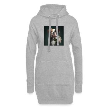 I'm not single, I have a dog - Hoodie-Kleid - Grau meliert - Vorne