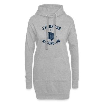 j peux pas j ai Accordéon - Sweat-shirt à capuche long Femme - gris chiné - Devant