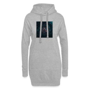 Triangle abstrait - Sweat-shirt à capuche long Femme - gris chiné - Devant