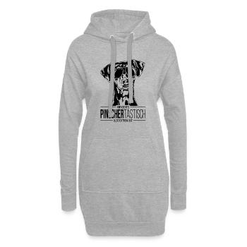 PINSCHERTASTISCH Deutscher Pinscher Spruch Hund - Hoodie-Kleid - Grau meliert - Vorne