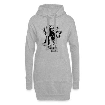 Loved by a German Shorthaired Pointer Hundespruch - Hoodie-Kleid - Grau meliert - Vorne