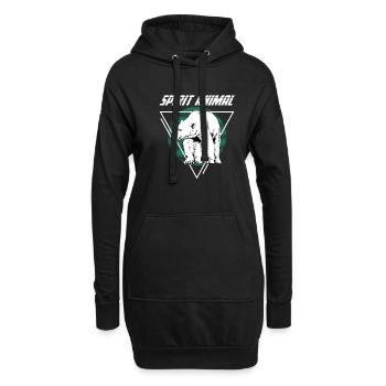 Polar Bear - Hoodie-Kleid - Schwarz - Vorne