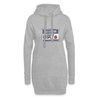 Hallo, ich bin allergisch gegen Menschen Introvert - Hoodie-Kleid - Grau meliert - Vorne