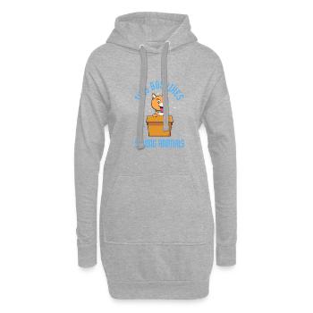 Garçon aime sauver des animaux Sauver des chats - Sweat-shirt à capuche long Femme - gris chiné - Devant