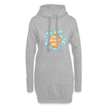 Aidez les animaux à sauver les tortues - Sweat-shirt à capuche long Femme - gris chiné - Devant