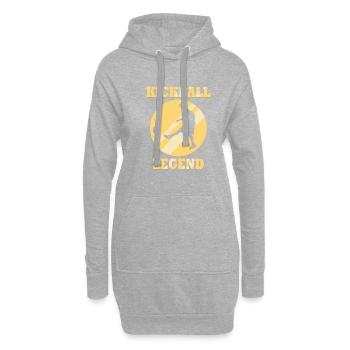 Kickball Legend Ironic Quote Joueur de kickball - Sweat-shirt à capuche long Femme - gris chiné - Devant