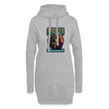 Warum ich mit Akku fahre Pedelec E-Bike - Hoodie-Kleid - Grau meliert - Vorne