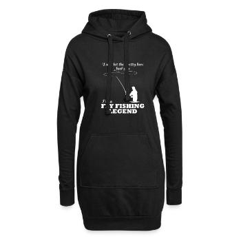 Pêche à la mouche Fisherwoman Funny Quote Truite - Sweat-shirt à capuche long Femme - noir - Devant