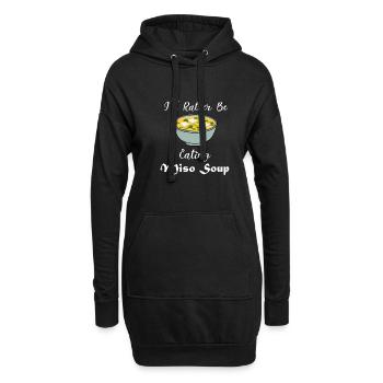 Eating Miso Soup Ramen Noodles Funny Saying - Hoodie Dress - black - Front