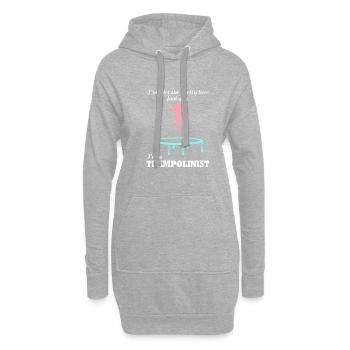 Trampolinspringer Ironisches Sprichwort Hobby - Hoodie-Kleid - Grau meliert - Vorne