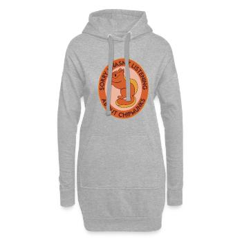 Penser aux Chipmunks Animaux de la Forêt Cute - Sweat-shirt à capuche long Femme - gris chiné - Devant