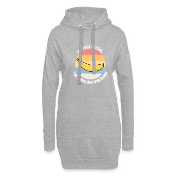 Exotische Früchte essen Ironisches Zitat - Hoodie-Kleid - Grau meliert - Vorne