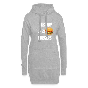 Hobby Burger Maker Köstliches Fastfood-Essen - Hoodie-Kleid - Grau meliert - Vorne