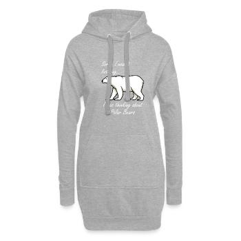Nachdenken über Eisbären Wilderness Adventure - Hoodie-Kleid - Grau meliert - Vorne