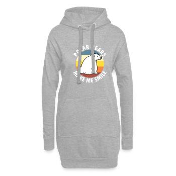 Eisbären bringen mich zum Lächeln Süße - Hoodie-Kleid - Grau meliert - Vorne