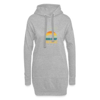 En pensant aux oies, mignon oiseau sauvage, oie - Sweat-shirt à capuche long Femme - gris chiné - Devant