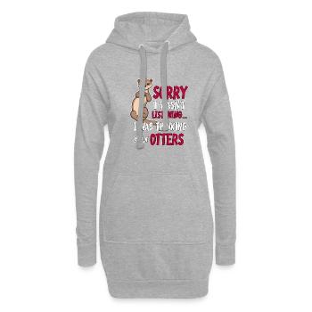 Penser aux loutres, animaux sauvages, loutres de - Sweat-shirt à capuche long Femme - gris chiné - Devant