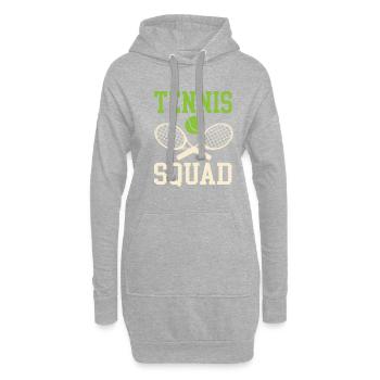 Tennis Squad Ironic Spruch Tennisspieler - Hoodie-Kleid - Grau meliert - Vorne