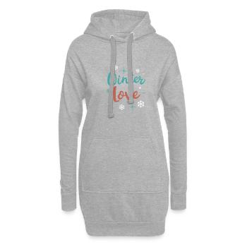 Winter Love Gemütliche Wintertage Heißer - Hoodie-Kleid - Grau meliert - Vorne