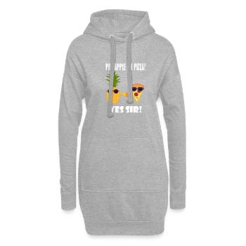 Ananas auf Pizza Buddy Hawaii Pizza Chef - Hoodie-Kleid - Grau meliert - Vorne