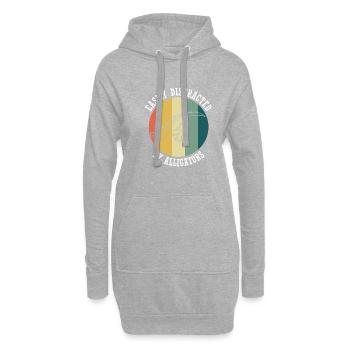 Distrait par les alligators, la faune, les - Sweat-shirt à capuche long Femme - gris chiné - Devant