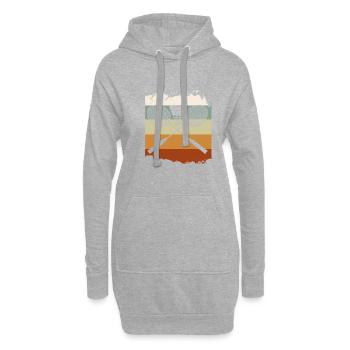 Badminton Retro Hobby Badminton Court - Hoodie Dress - heather grey - Front