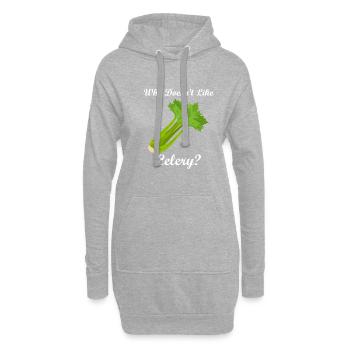 Gesundes Essen Gemüse Sellerie Essen - Hoodie-Kleid - Grau meliert - Vorne