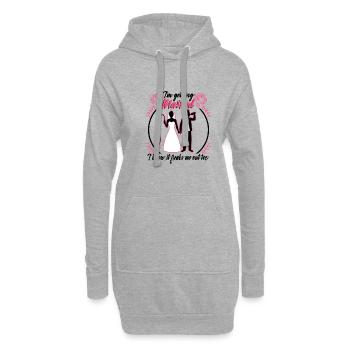 Im getting Married I know, it freaks me out too - Hoodie-Kleid - Grau meliert - Vorne