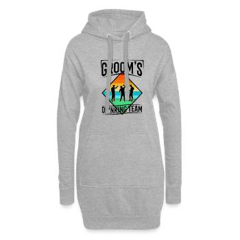 L’équipe des palefreniers - Sweat-shirt à capuche long Femme - gris chiné - Devant