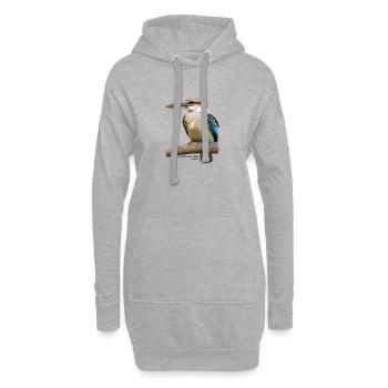 Kookaburra Bird Australia - Hoodie-Kleid - Grau meliert - Vorne