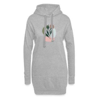 Style bohème minimaliste - Sweat-shirt à capuche long Femme - gris chiné - Devant