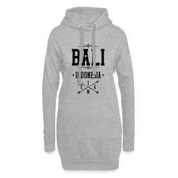 bali indonesien team strand - Hoodie-Kleid - Grau meliert - Vorne