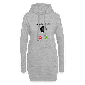 Lackierer Geschenkidee Lackierpistole is Calling - Hoodie-Kleid - Grau meliert - Vorne