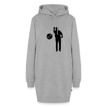 Boule Petanque Boccia Boules - Sweat-shirt à capuche long Femme - gris chiné - Devant
