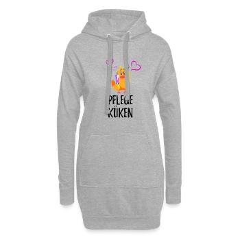 Altenpflegerin - Pflege - Hoodie-Kleid - Grau meliert - Vorne