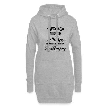 Segelflieger Segelfliegen Segelflugzeug - Hoodie-Kleid - Grau meliert - Vorne